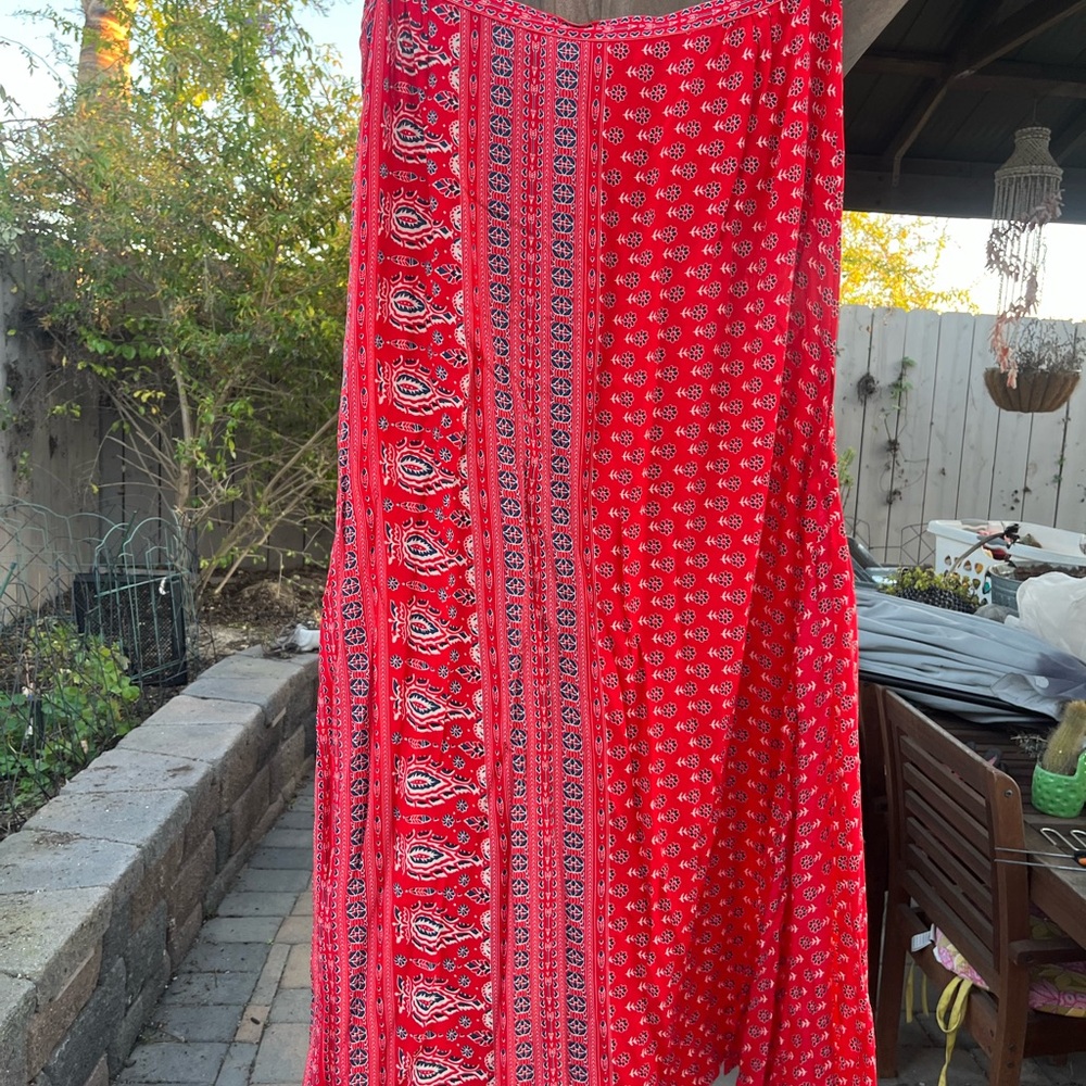 Reserved ❤❤Spell Gypsiana Red NWT Maxi split skirt SZ XL ❤ - Picture 12 of 15